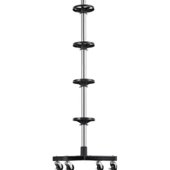 VEVOR Wheel Rack on Casters, Robust Steel Wheel Stand for 4 Wheel and Rim Combinations, Compact & Portable Tire Storage for Tires as Wide as 225mm, Supports up to 220LBS Weight, Perfect for Garage Workspace