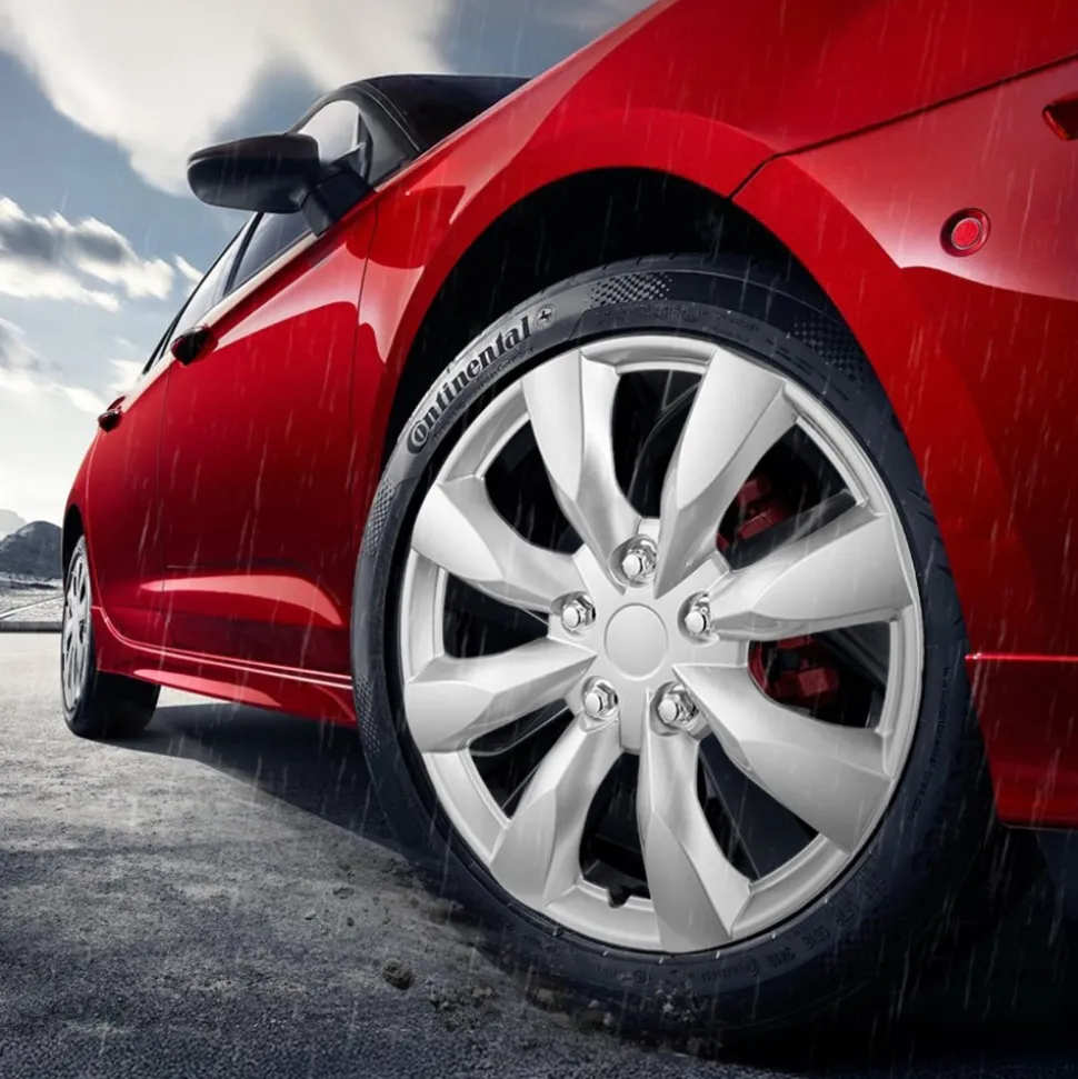 VEVOR Wheel Rim Cover Hubcaps, 16 in Diameter, Sturdy & Durable Scratch-Resistant Hubcap with Snap & Valve Nozzle Hole, ABS & PC Hubcap with High Rigidity & Less Wind Drag, Fits for All Weather Use