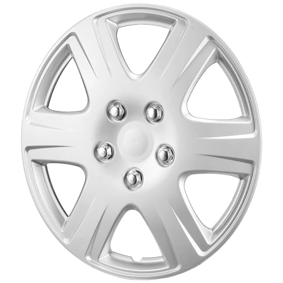 VEVOR Wheel Rim Cover Hubcaps, 15 in Diameter, Sturdy & Durable Scratch-Resistant Hubcap with Snap & Valve Nozzle Hole, ABS & PC Hubcap with High Rigidity & Less Wind Drag, Fits for All Weather Use