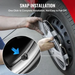VEVOR Wheel Rim Cover Hubcaps, 15 in Diameter, Sturdy & Durable Scratch-Resistant Hubcap with Snap & Valve Nozzle Hole, ABS & PC Hubcap with High Rigidity & Less Wind Drag, Fits for All Weather Use