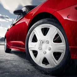 VEVOR Wheel Rim Cover Hubcaps, 15 in Diameter, Sturdy & Durable Scratch-Resistant Hubcap with Snap & Valve Nozzle Hole, ABS & PC Hubcap with High Rigidity & Less Wind Drag, Fits for All Weather Use