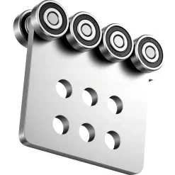 VEVOR 8 Wheel Trolley Assembly Rollers, 4 Pcs 3000 lbs Load, Dual Bearing Trolley Assembly for 1-5/8