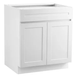 VEVOR White Shaker Base Cabinet with Drawer, 36-Inch Unassembled Drawer Base Cabinet, 36