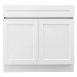 VEVOR White Shaker Base Cabinet with Drawer, 30-Inch Unassembled Drawer Base Cabinet, 30
