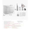 VEVOR White Shaker Base Cabinet, 36-Inch Unassembled Sink Base Cabinet, 36" W x 24" D x 34.5" H Ready to Assemble Cabinet with Soft-Close Doors and Adjustable Shelf, for Home Office