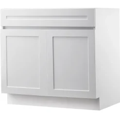 VEVOR White Shaker Base Cabinet, 36-Inch Unassembled Sink Base Cabinet, 36