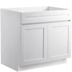 VEVOR White Shaker Base Cabinet, 36-Inch Unassembled Sink Base Cabinet, 36