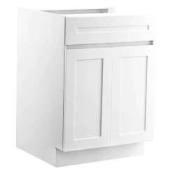 VEVOR White Shaker Base Cabinet, 30-Inch Unassembled Sink Base Cabinet, 30