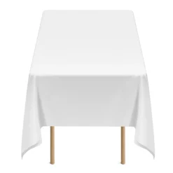 VEVOR White Tablecloths for Rectangle Tables, 10 Pack, 60 x 102 Inches, Reusable and Machine Washable Table Clothes, Wrinkle-Resistant Polyester Fabric Table Covers for Wedding, Party, Banquet