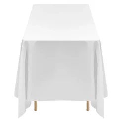 VEVOR White Tablecloths for Rectangle Tables, 10 Pack, 70 x 120 Inches, Reusable and Machine Washable Table Clothes, Wrinkle-Resistant Polyester Fabric Table Covers for Wedding, Party, Banquet