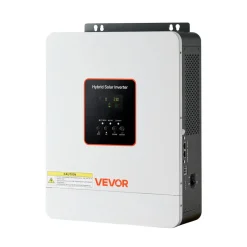 VEVOR 3000W Hybrid Solar Inverter, 24V DC to 230V AC, Pure Sine Wave Power Inverter, Built-in 80A MPPT Solar Controller, Compatible with Lead Acid Lithium Battery, for Home, Camper, Off-Grid
