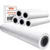 VEVOR Wide Format Paper, 24 in x 150 ft Plotter Roll, 2 Rolls CAD Bond Rolls with 2 in Core, 20 LB Bond Paper Rolls, Ideal for CAD Drawings, Engineering Plans, GIS Maps, and Architectural Designs