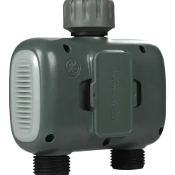 VEVOR WiFi Sprinkler Timer, 2 Outlets, Smart Hose Faucet Water Timer with Brass Inlet, APP Control via 2.4Ghz WiFi or Bluetooth, Voice Control with Alexa and Google Assistant, IPX6 for Yard Watering