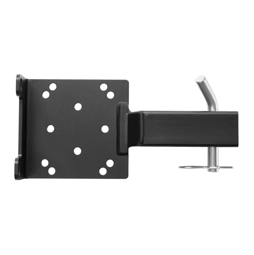 VEVOR Winch Mount, 3600 lbs / 1633 kg Load Capacity, Trailer Hitch Winch Mount with 2-inch Receiver, 2/4 Winch Bolt Holes, Powder Coated Steel, Suitable for ATV UTV Pickup Truck, Black