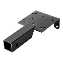 VEVOR Winch Mount, 3600 lbs / 1633 kg Load Capacity, Trailer Hitch Winch Mount with 2-inch Receiver, 2/4 Winch Bolt Holes, Powder Coated Steel, Suitable for ATV UTV Pickup Truck, Black