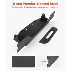 VEVOR Winch Mount, Winch Capacity of 907-1633 kg, Trailer Hitch Winch Mount for Select Polaris Ranger Models (2010-2021), 3 Mounting Hole Design, Powder Coated Steel, Fit for Muddy Road Rescue