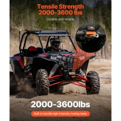 VEVOR Winch Mount, Winch Capacity of 2000-3600 lbs, Trailer Hitch Winch Mount for Select Polaris Sportsman Models (2009 and Newer), 2 Mounting Hole Design, Powder Coated Steel, Fit for Desert Rescue