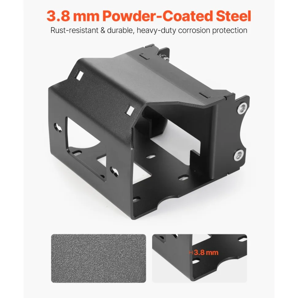 VEVOR Winch Mount, Winch Capacity of 2000-3600 lbs, Trailer Hitch Winch Mount for Select Polaris Sportsman Models (2009 and Newer), 2 Mounting Hole Design, Powder Coated Steel, Fit for Desert Rescue