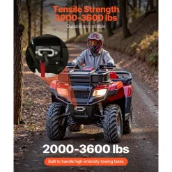 VEVOR Winch Mount, Winch Capacity of 2000-3600 lbs, Trailer Hitch Winch Mount for Select Honda Foreman and Rancher Rubicon Models (2014-2021), 2 Mounting Hole Design, Powder Coated Steel, Black