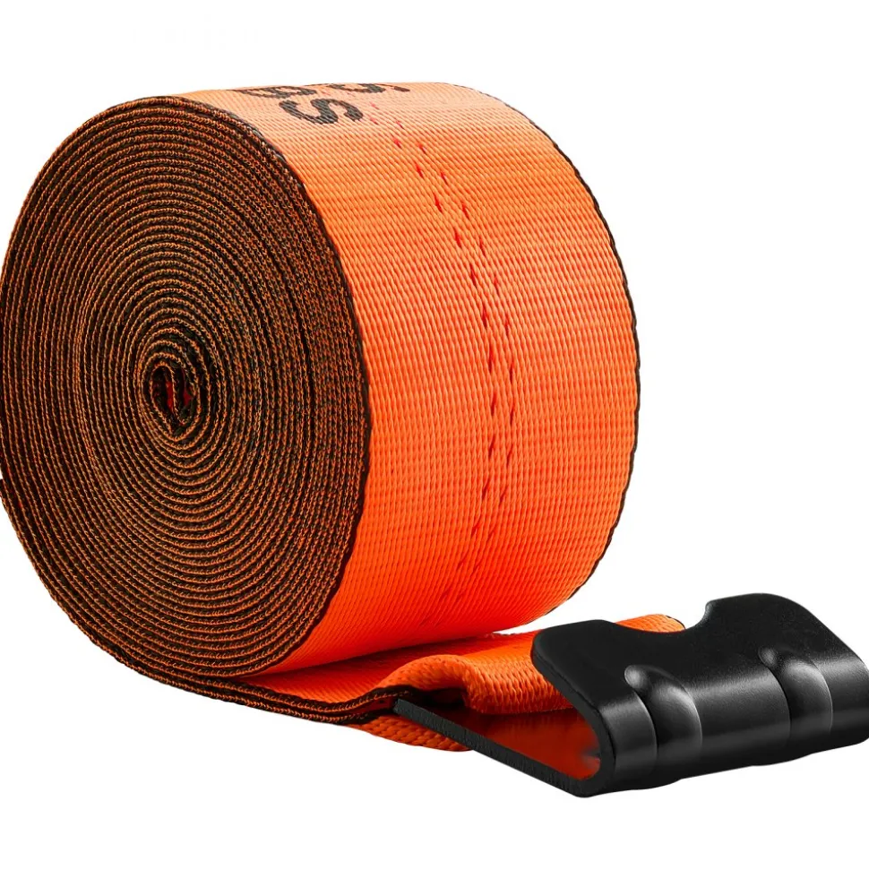 VEVOR Winch Straps, 4 in x 30 ft Truck Straps with Flat Hook, 10 Pack Heavy Duty Trailer Straps with 18000 lbs Break Strength, Cargo Tie-Down Straps, for Flatbeds, Trucks, Trailers, Farms & Rescues