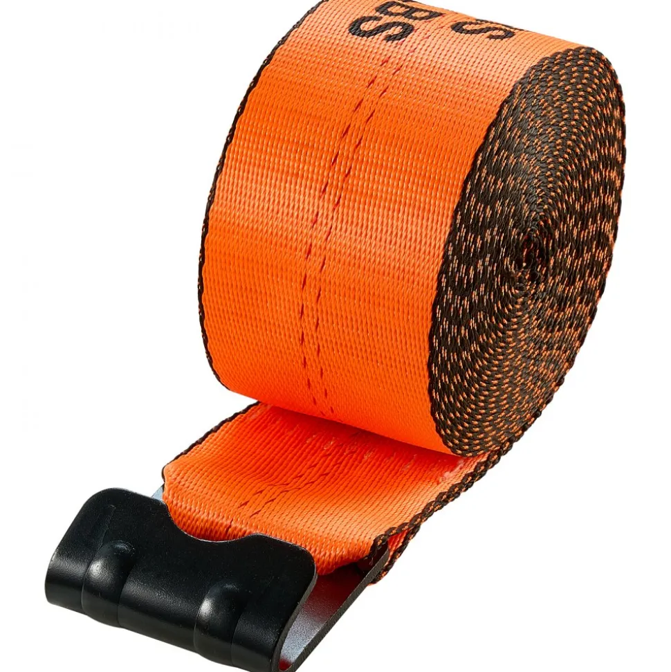 VEVOR Winch Straps, 4 in x 30 ft Truck Straps with Flat Hook, 10 Pack Heavy Duty Trailer Straps with 18000 lbs Break Strength, Cargo Tie-Down Straps, for Flatbeds, Trucks, Trailers, Farms & Rescues