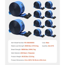 VEVOR Winch Straps, 4