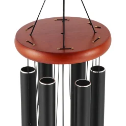 VEVOR Wind Chimes for Outside, 41 in, Deep Tone Wind Chimes with 6 Tubes, Unique Large Memorial Wind Chimes for Anniversary, Amazing Outdoor Decor for Your Patio, Porch, Garden and Backyard, Black