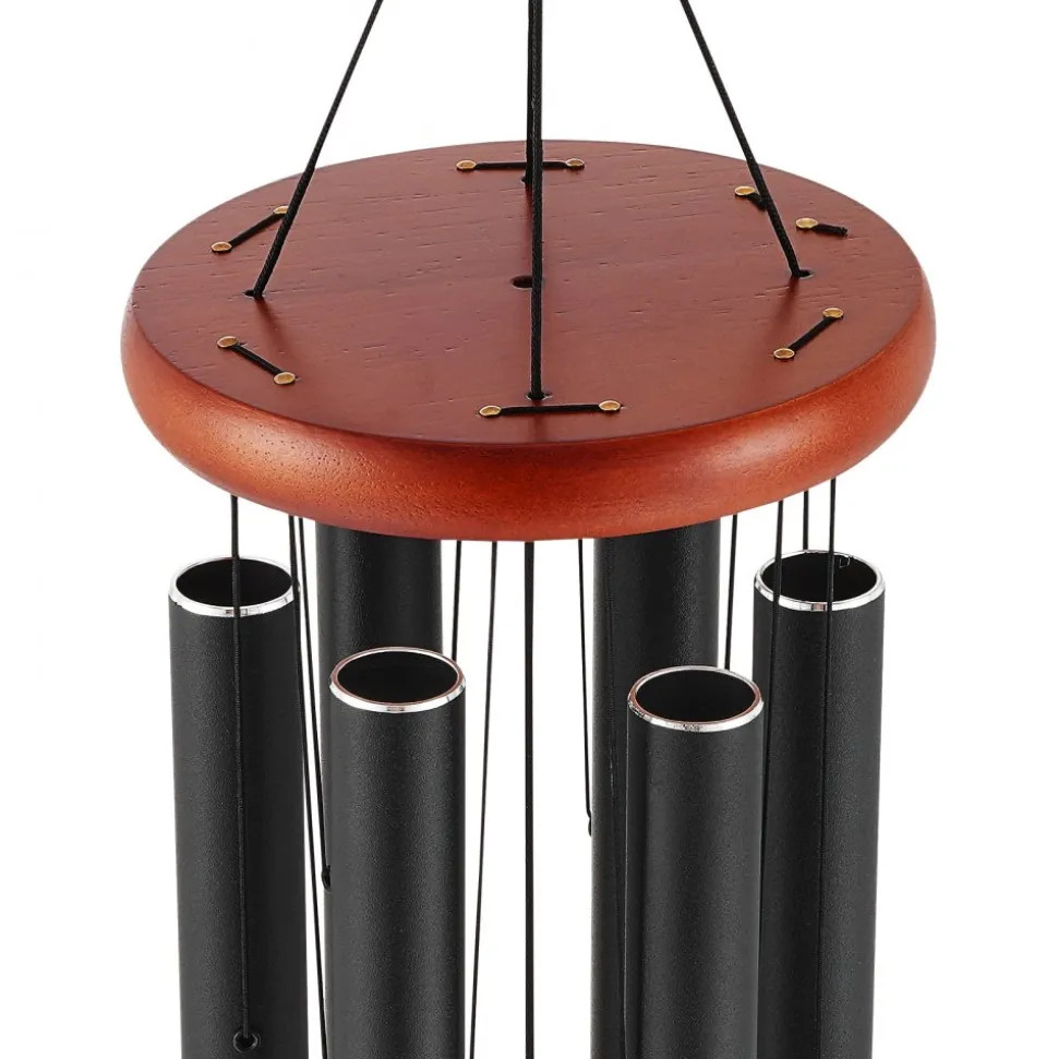 VEVOR Wind Chimes for Outside, 41 in, Deep Tone Wind Chimes with 6 Tubes, Unique Large Memorial Wind Chimes for Anniversary, Amazing Outdoor Decor for Your Patio, Porch, Garden and Backyard, Black