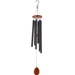VEVOR Wind Chimes for Outside, 41 in, Deep Tone Wind Chimes with 6 Tubes, Unique Large Memorial Wind Chimes for Anniversary, Amazing Outdoor Decor for Your Patio, Porch, Garden and Backyard, Black