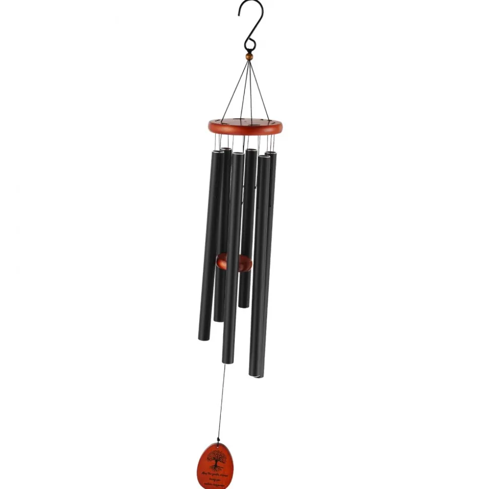 VEVOR Wind Chimes for Outside, 41 in, Deep Tone Wind Chimes with 6 Tubes, Unique Large Memorial Wind Chimes for Anniversary, Amazing Outdoor Decor for Your Patio, Porch, Garden and Backyard, Black