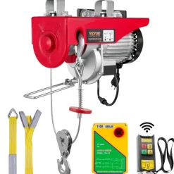 VEVOR Wireless Electric Hoist, 440 lbs 110V Electric Steel Wire Winch with Wireless Remote Control, 40ft Single Cable Lifting Height & Pure Copper Motor, for Garage Warehouse Factory