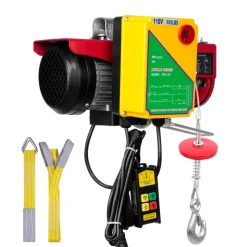 VEVOR Wireless Electric Hoist, 440 lbs 110V Electric Steel Wire Winch with Wireless Remote Control, 40ft Single Cable Lifting Height & Pure Copper Motor, for Garage Warehouse Factory