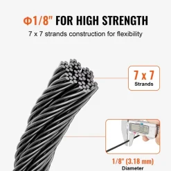 VEVOR Wire Rope Kit, 1/8