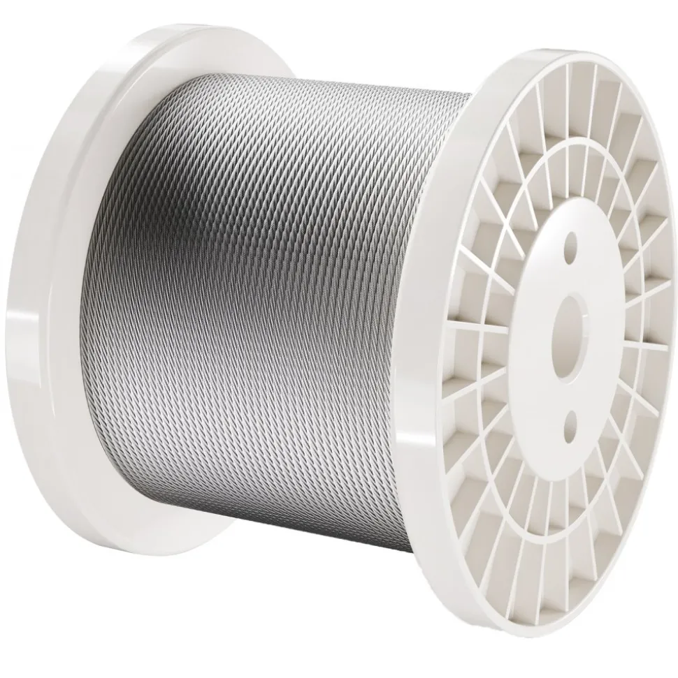 VEVOR Wire Rope Kit, 1/8" 600 ft 316 Stainless Steel Cable with Cutter and Gloves, 1600 lbs Breaking Strength, 7x7 Strands Construction Marine Aircraft Grade for Handrail Stair Decking Fence Outdoors