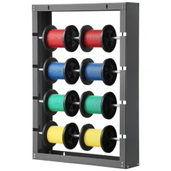 VEVOR Wire Spool Rack, 4 Adjustable Rods, Cold-Rolled Steel Wire Spool Holder Wall Mounted for Multi-Spools, Wiring Storage, 150 lbs Capacity Cable Dispenser, for Electrical Industrial Retail Use