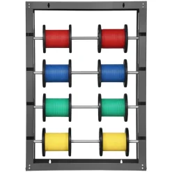VEVOR Wire Spool Rack, 4 Adjustable Rods, Cold-Rolled Steel Wire Spool Holder Wall Mounted for Multi-Spools, Wiring Storage, 150 lbs Capacity Cable Dispenser, for Electrical Industrial Retail Use