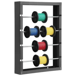 VEVOR Wire Spool Rack, 4 Adjustable Rods, Cold-Rolled Steel Wire Spool Holder Wall Mounted for Multi-Spools, Wiring Storage, 150 lbs Capacity Cable Dispenser, for Electrical Industrial Retail Use