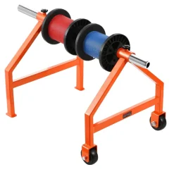 VEVOR Wire Spool Rack, 220 lbs Load Capacity, Portable Cable Caddy, Moveable Wire Rack with Wheels, Spool Holder, Up to 29.9 in Diameter, for Electrical Industrial and Retail Use, Working Efficiency