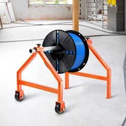 VEVOR Wire Spool Rack, 220 lbs Load Capacity, Portable Cable Caddy, Moveable Wire Rack with Wheels, Spool Holder, Up to 29.9 in Diameter, for Electrical Industrial and Retail Use, Working Efficiency