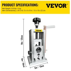 VEVOR Wire Stripping Machine, 0.06-1.57 inches Drill Powered, Manual Copper Stripper w Heat Treated Steel Ultra Long Lasting Blade, Compact & Portable for Scrap Cable Peeling Recycling