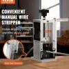 VEVOR Wire Stripping Machine,Wire Stripper with Hand Crank or Drill Powered,0.06''-1.18'' Copper Wire Stripper,Visible Stripping Depth Reference,Portable Aluminum Frame Wire Peeler