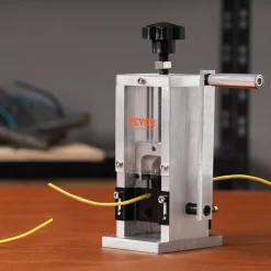 VEVOR Wire Stripping Machine,Wire Stripper with Hand Crank or Drill Powered,0.06''-1.18'' Copper Wire Stripper,Visible Stripping Depth Reference,Portable Aluminum Frame Wire Peeler