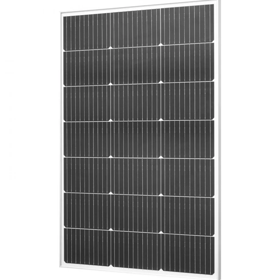 VEVOR 100W Monocrystalline Solar Panel, 23% High-Efficiency Mono PV Module with Stable MC4 Output & Aluminum Frame, IP65 Waterproof Solar Panel for Car Boat RV Flat Rooftop Off-Grid Applications