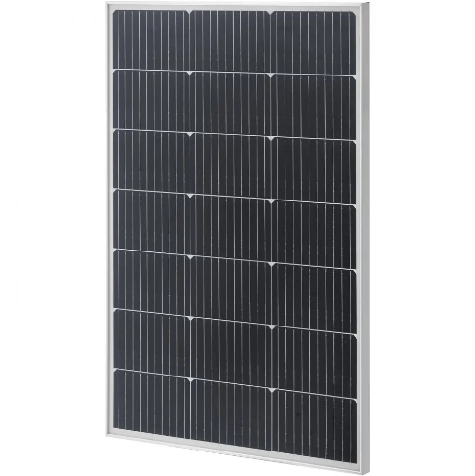 VEVOR 100W Monocrystalline Solar Panel, 23% High-Efficiency Mono PV Module with Stable MC4 Output & Aluminum Frame, IP65 Waterproof Solar Panel for Car Boat RV Flat Rooftop Off-Grid Applications