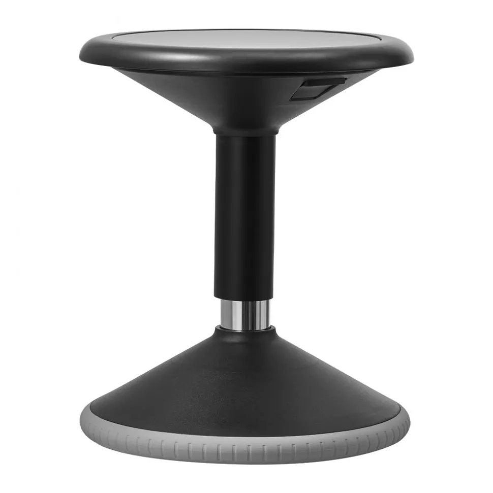 VEVOR Wobble Chair, Height-Adjustable (15.7-21.7") Active Chair, Flexible Seating Wobble Stool Made of PVC+ABS Improves Focus & Posture, Ideal for Schools, Office and Home, Age 12-18, Black