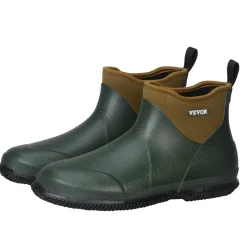 VEVOR Women's Deck Boots, Waterproof Fishing Rain Boots, Anti-Slip Ankle Rubber Boots, Gardening Insulated Mud Boots, Neoprene Rubber, Lightweight & Durable, for Manufacturing, Farming, Size 11 US