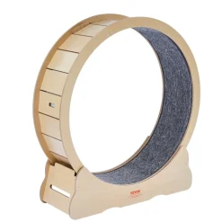 VEVOR Wooden Cat Exercise Wheel, 43.3