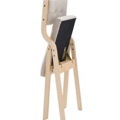 VEVOR Wooden Folding Chairs with Cushion, Set of 4, Portable Foldable Cushion Chair with Wooden Frame, Modern Padded Dining Chair for Kitchen, Office, Wedding, Party, Dining Room, Easy Assembly, Beige