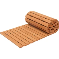 VEVOR Wooden Garden Pathway, 12 ft L x 22 in W, Non-Slip Straight Garden Walkway, Roll Out Cedar Outdoor Walkway Path with Wire Rope Connection, Decorative Garden Paver for Backyard Wedding Party