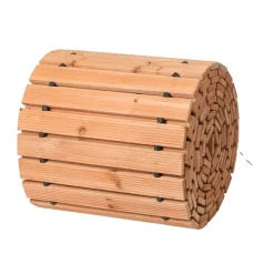 VEVOR Wooden Garden Pathway, 24 ft L x 17 in W, Non-Slip Straight Garden Walkway, Roll Out Cedar Outdoor Walkway Path with Wire Rope Connection, Decorative Garden Paver for Backyard Wedding Party
